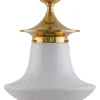 Badrumslampa - Dahlberg 100 mässing, klottrattskärm