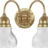 Badrumslampa - Stackelberg mässing, slipat mattglas