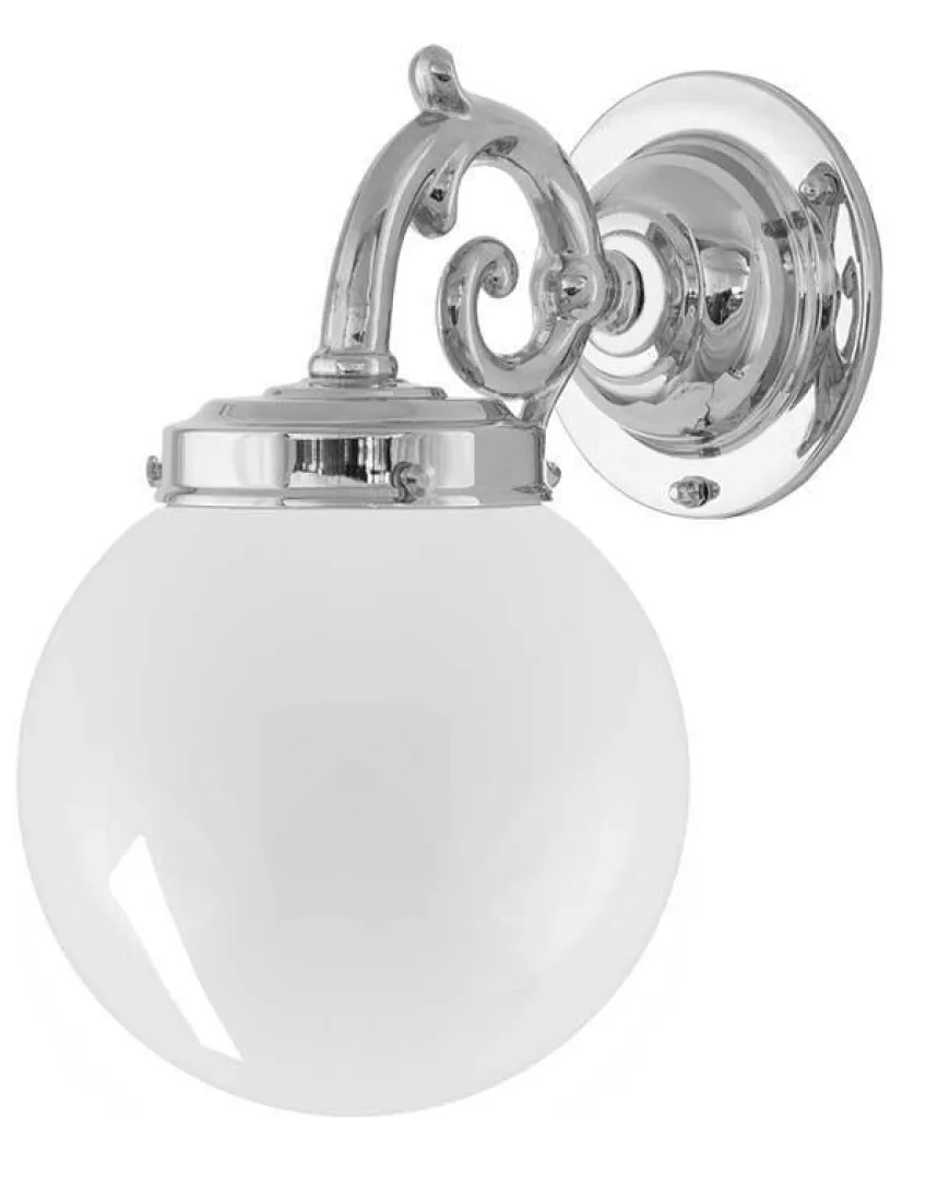 Badrumslampa - Topelius nickel, klot