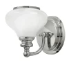 Badrumslampa - Vägglampa Frogmore krom/vit