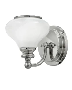 Badrumslampa - Vägglampa Frogmore krom/vit