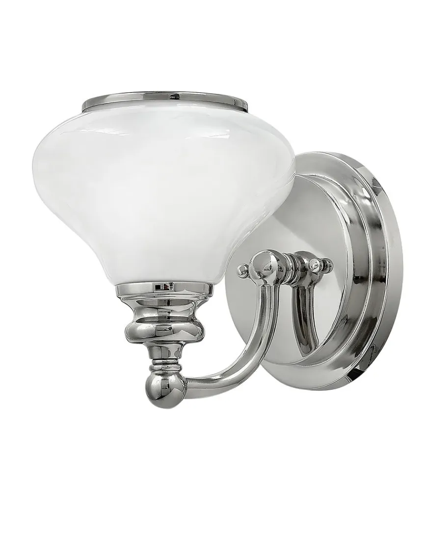Badrumslampa - Vägglampa Frogmore krom/vit