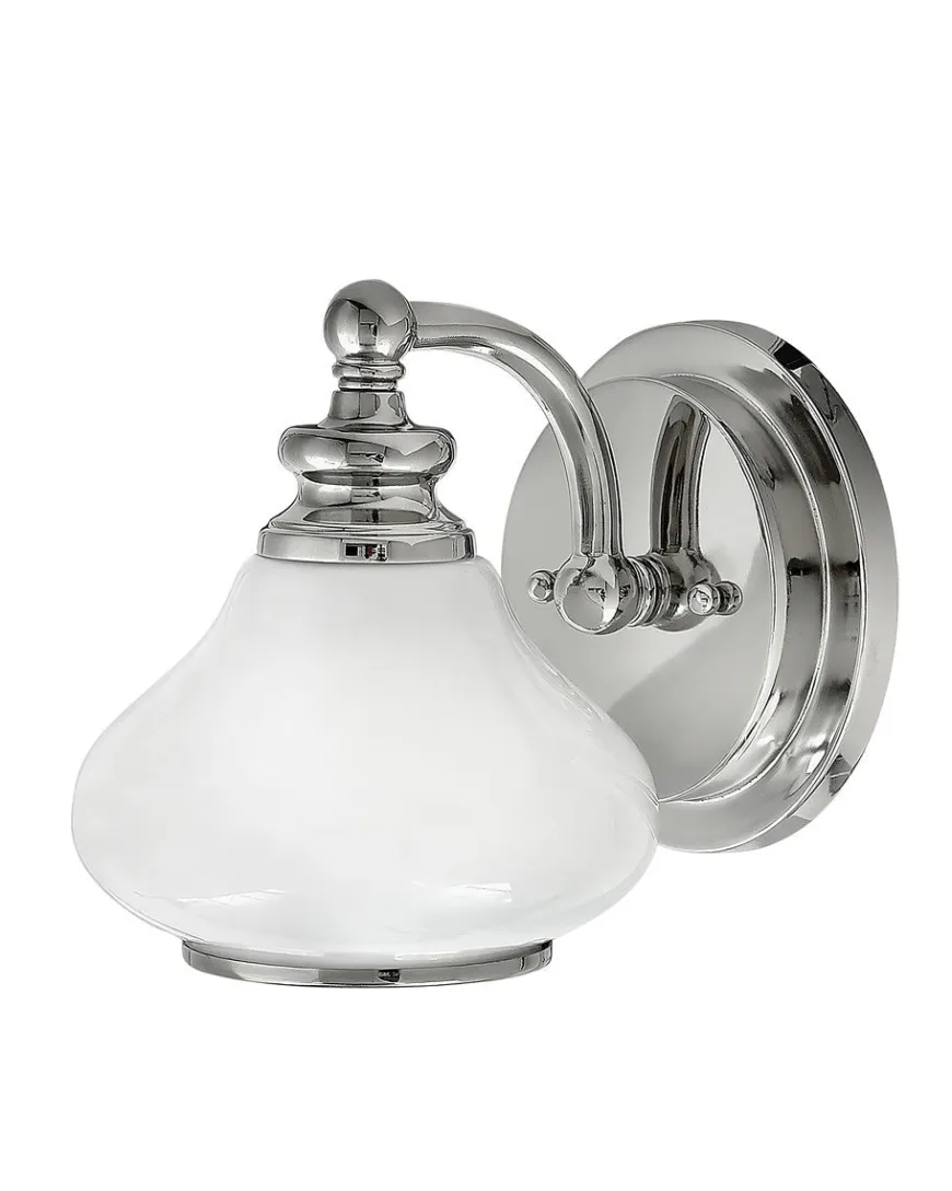 Badrumslampa - Vägglampa Frogmore krom/vit