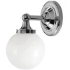 Badrumslampa - Vägglampa Truro krom/vit