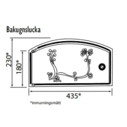 Bakugnslucka - Gjutjärn, för inmurning