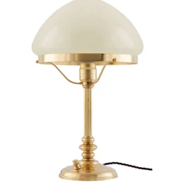 Bordslampa - Karlfeldt mässing, toppig benvit