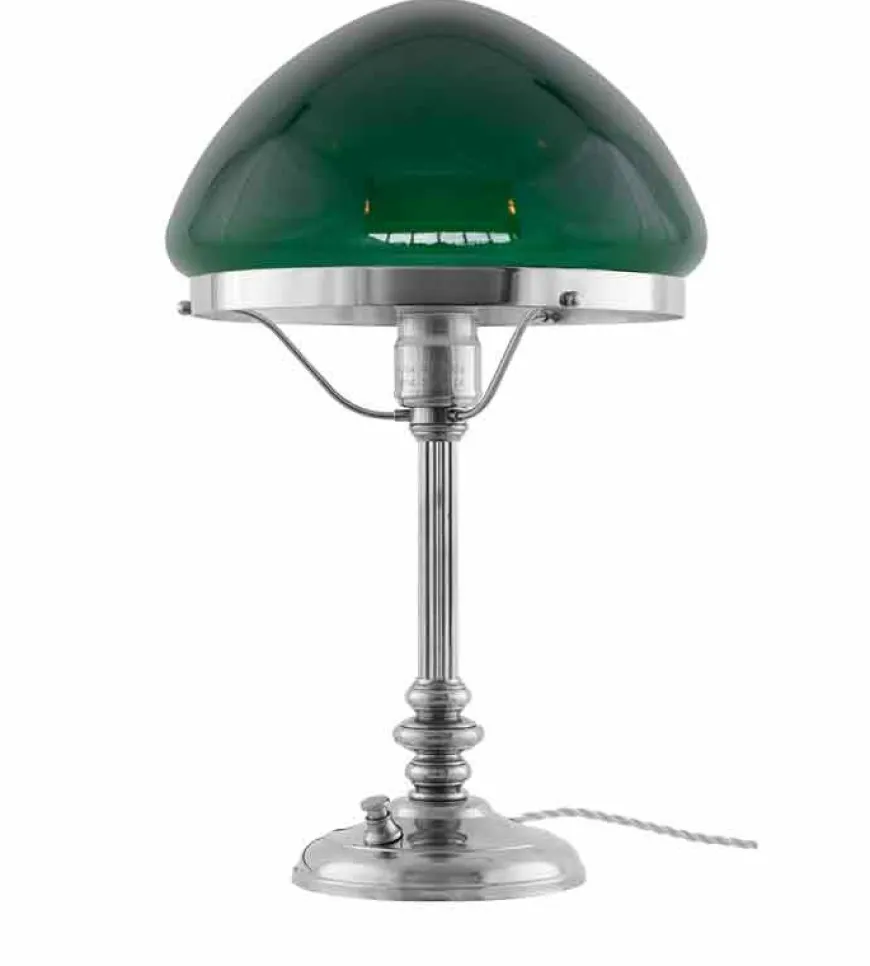 Bordslampa - Karlfeldt nickel, toppig grön