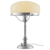 Bordslampa - Karlfeldt nickel, benvit skärm