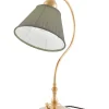 Bordslampa - Lagerlöf mässing, olivgrön tygskärm