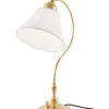 Bordslampa - Lagerlöf mässing, vit tygskärm
