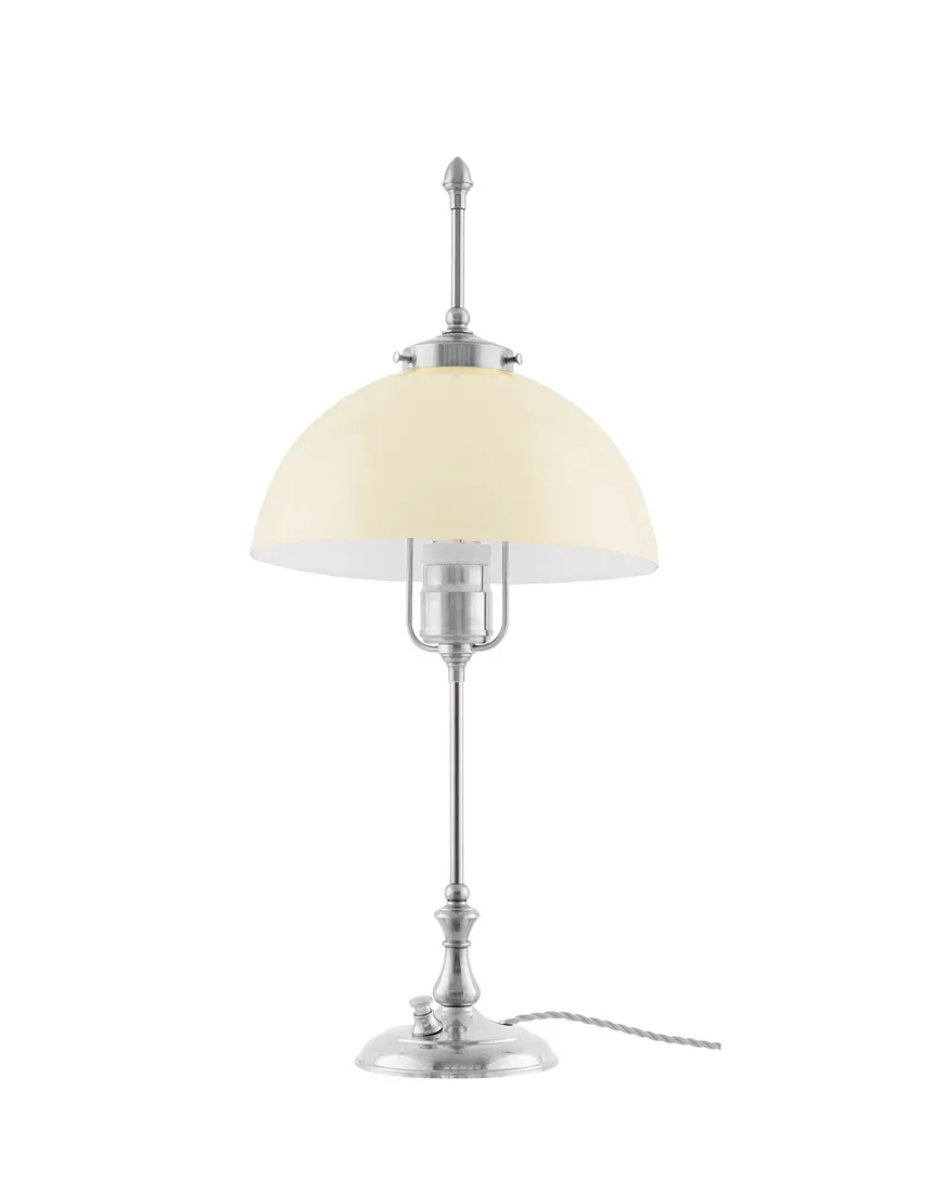 Bordslampa - Swedenborg nickel, benvit skärm
