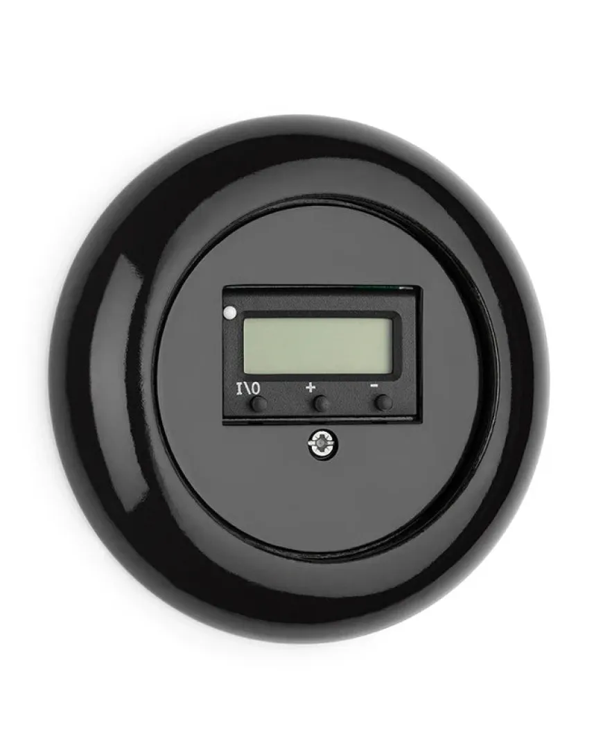 Digital termostat svart porslin - THPG infällt