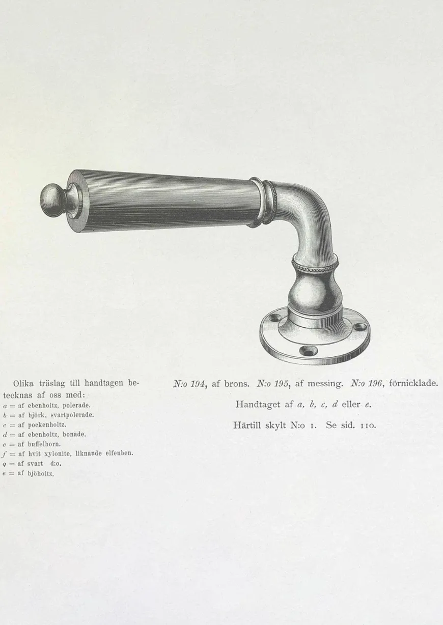 Dörrhandtag - Næsman 195 mässing