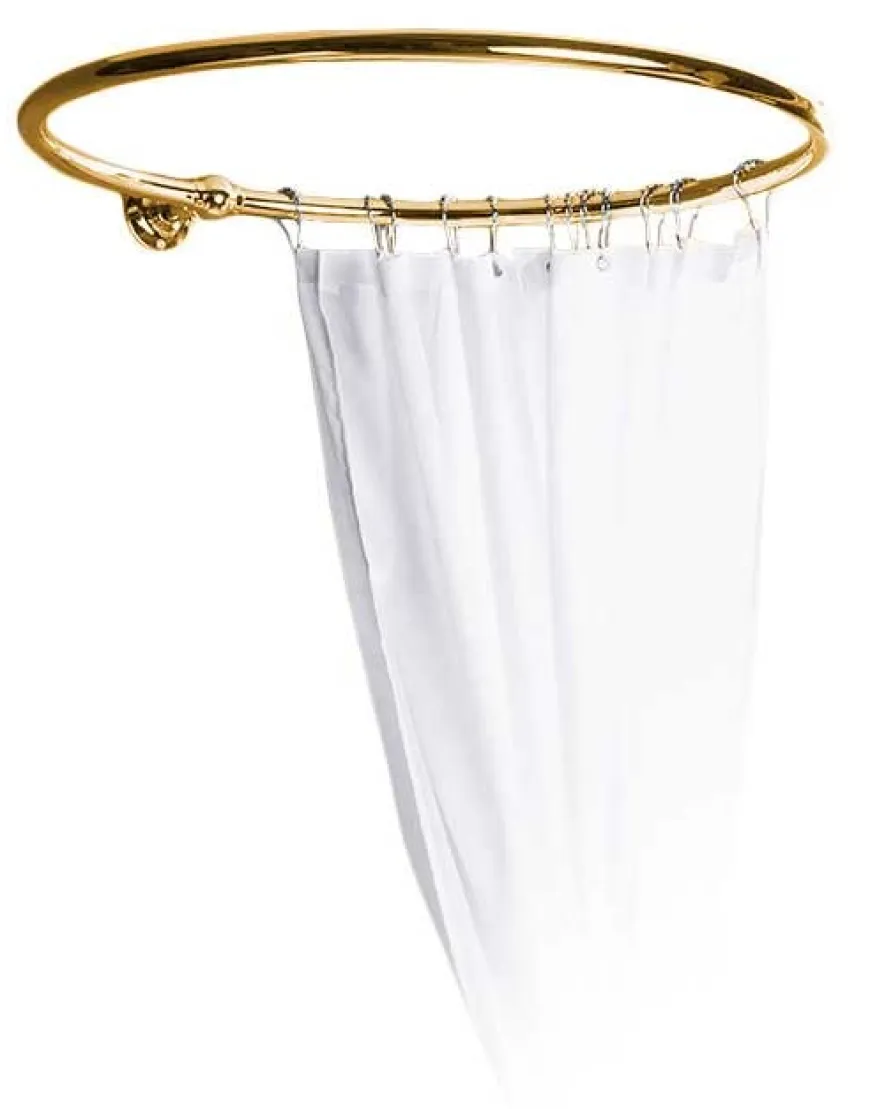 Duschdraperihållare - Rund 70 cm mässing