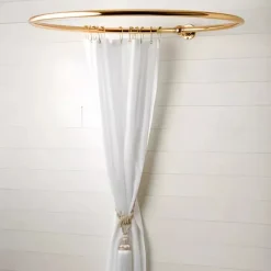Duschdraperihållare - Rund 70 cm mässing