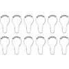 Duschdraperiringar - Krom 12-pack