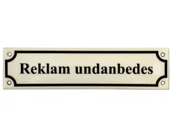 Emaljskylt - Reklam Undanbedes
