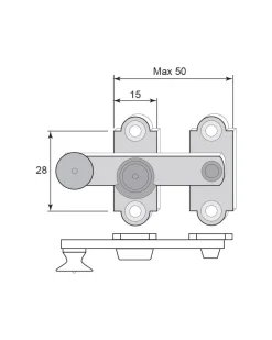 Fönsterklinka/ Skåpvred - Næsman N:o 159 nickel