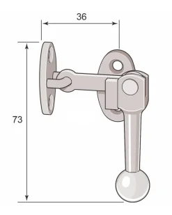 Fönsterlås - Næsman N:o 799 nickel