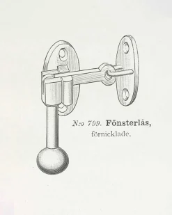 Fönsterlås - Næsman N:o 799 nickel