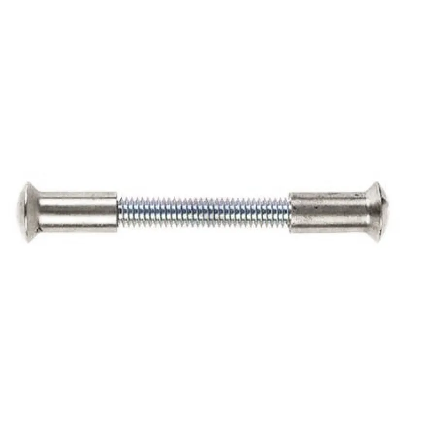 Genomgående skruv och nippel för porthandtag - M6x80 nickel