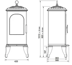 Gjutjärnskamin - Kamin Westbo Victoria 100 EL