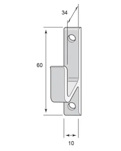 Hake - Låsbolaget 1310 mässing - 34 mm