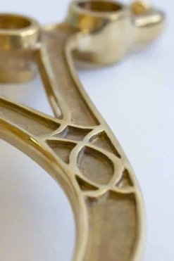 Hatthylla - Sekelskifte mässing & ek, 115 cm
