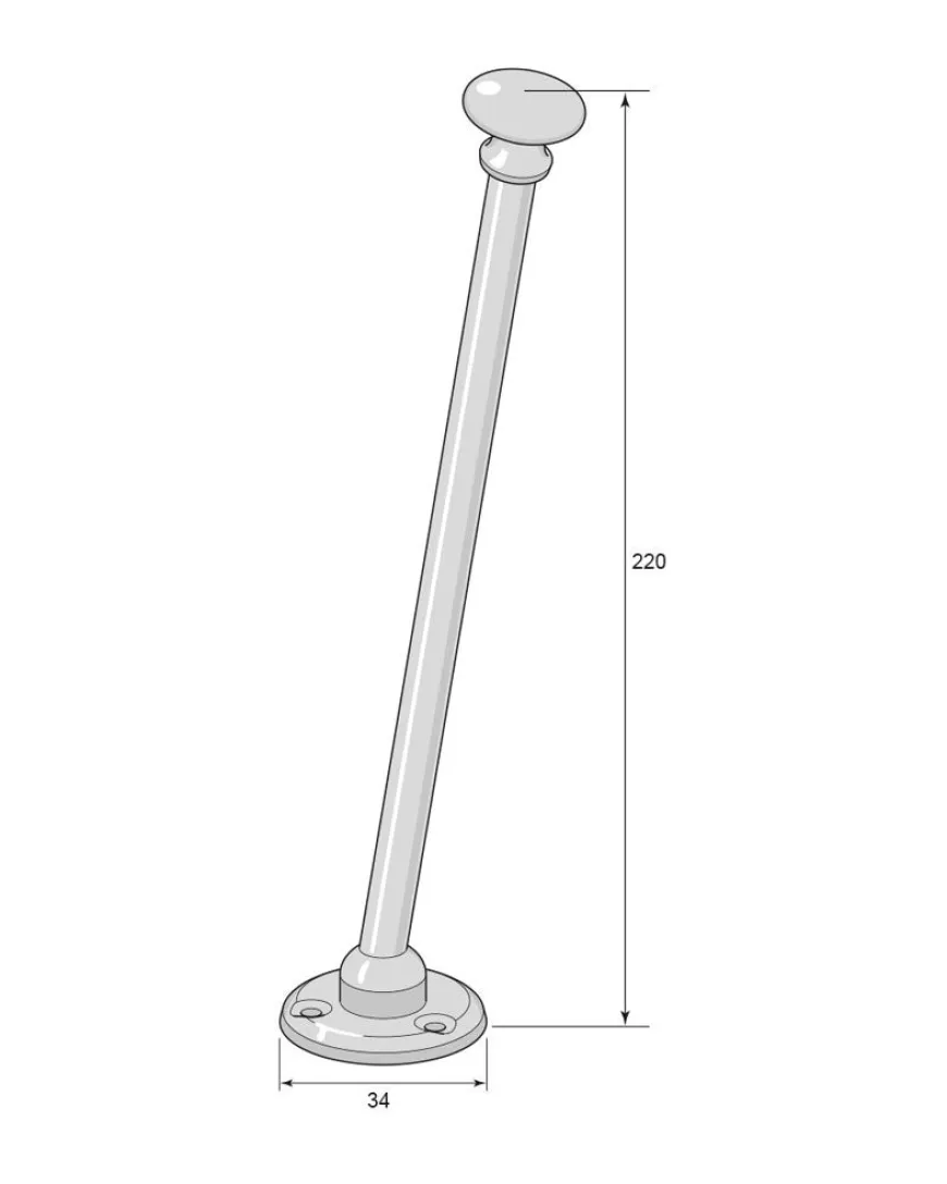 Hattpinne - Låsfabriken N:o 195 Mässing