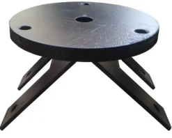 Hörnfäste svart metall - Stallampa & gårdslampa