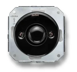 Insats dimmer traditionell 40-500 W svart porslin - Fontini infällt