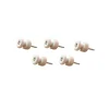 Isolatorknopp - Porslin/krom 5-pack