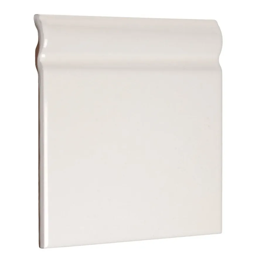 Kakel Cambridge - Golvsockel list 15 x 15 cm vit, blank