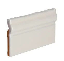 Kakel Mayfair - Elfenbensvit Avslutslist 7,5 x 13 cm blank, lätt vågigt