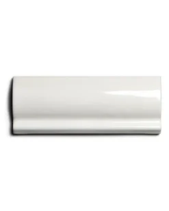 Kakel Mayfair - Elfenbensvit bröstlist 5 x 13 cm blank, lätt vågigt