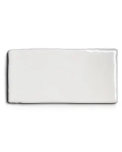 Kakel Mayfair - Elfenbensvit Halftile 7,5 x 15 cm blank, lätt vågigt