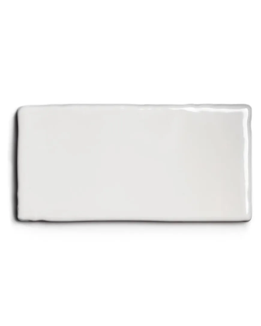 Kakel Mayfair - Elfenbensvit Halftile 7,5 x 15 cm blank, lätt vågigt