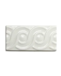 Kakel Victoria - Bård öglor 7,5 x 15 cm elfenbensvit, blank