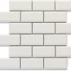 Kakel Victoria - Fasad kant (mini på nät) 5 x 10 cm vit, blank