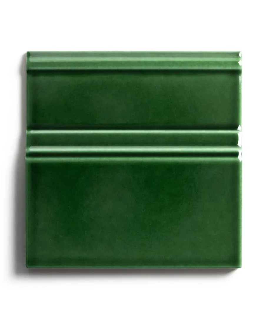 Kakel Victoria - Golvsockel list 15 x 15 cm buteljgrön