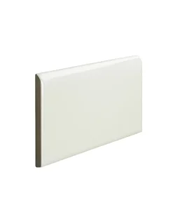 Kakel Victoria - 7,5 x 15 cm elfenbensvit bullnose långsida