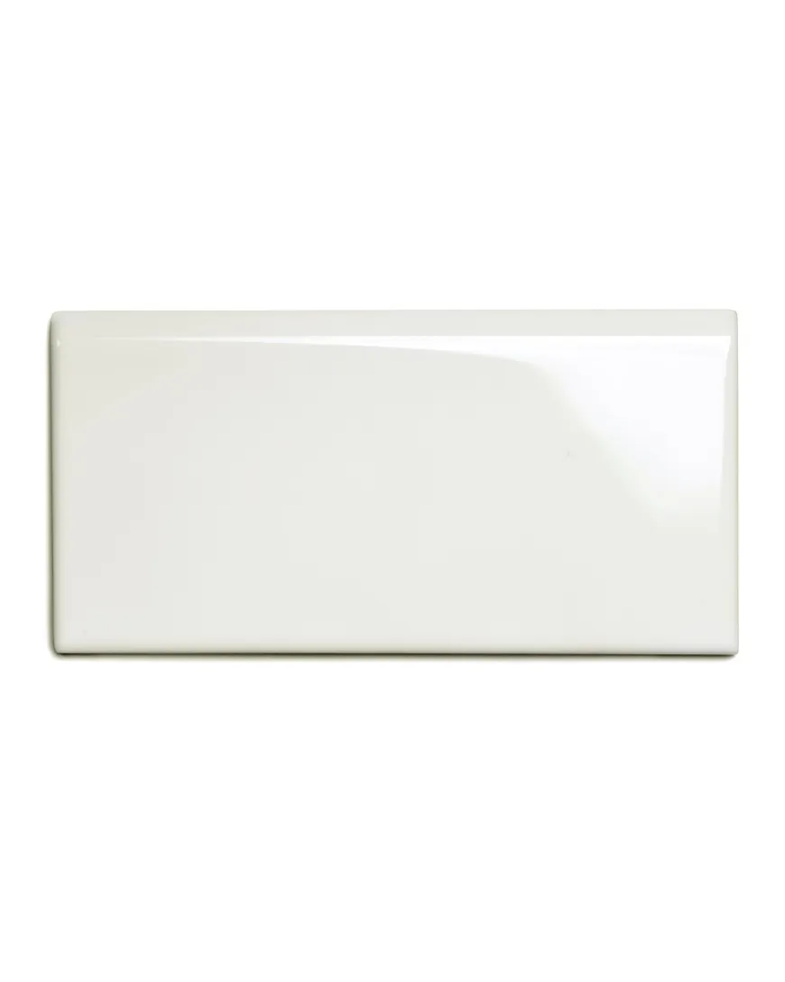 Kakel Victoria - 7,5 x 15 cm elfenbensvit bullnose långsida