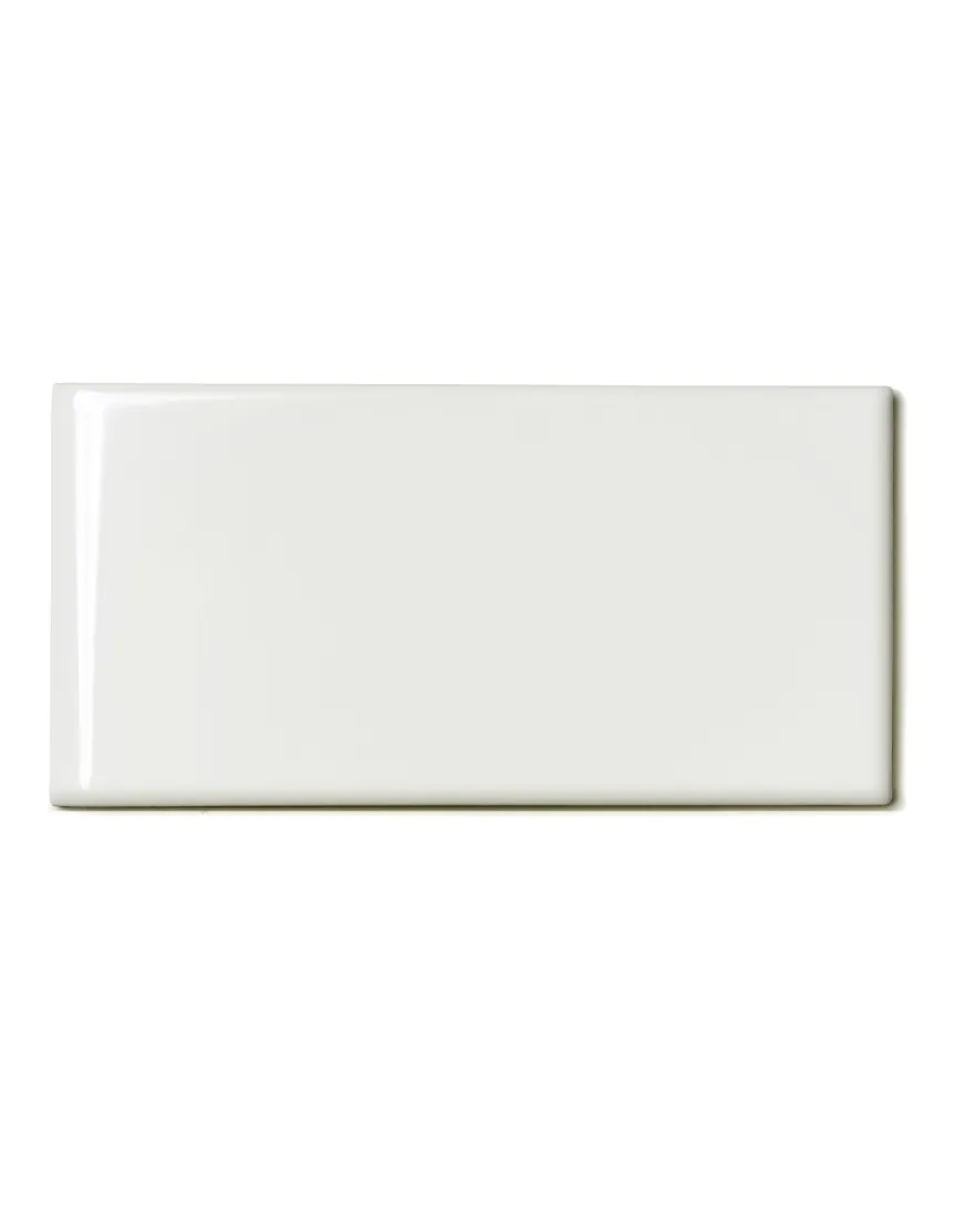 Kakel Victoria - 7,5 x 15 cm elfenbensvit bullnose vänster hörn