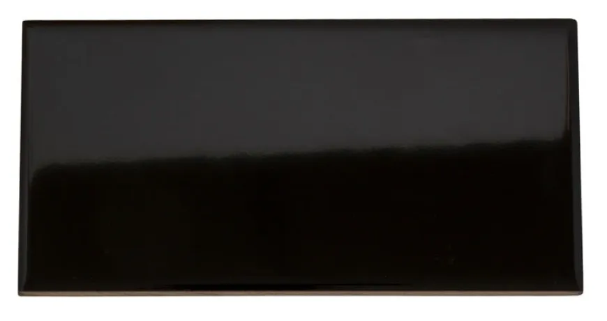 Kakel Victoria - 7,5 x 15 cm svart, blank