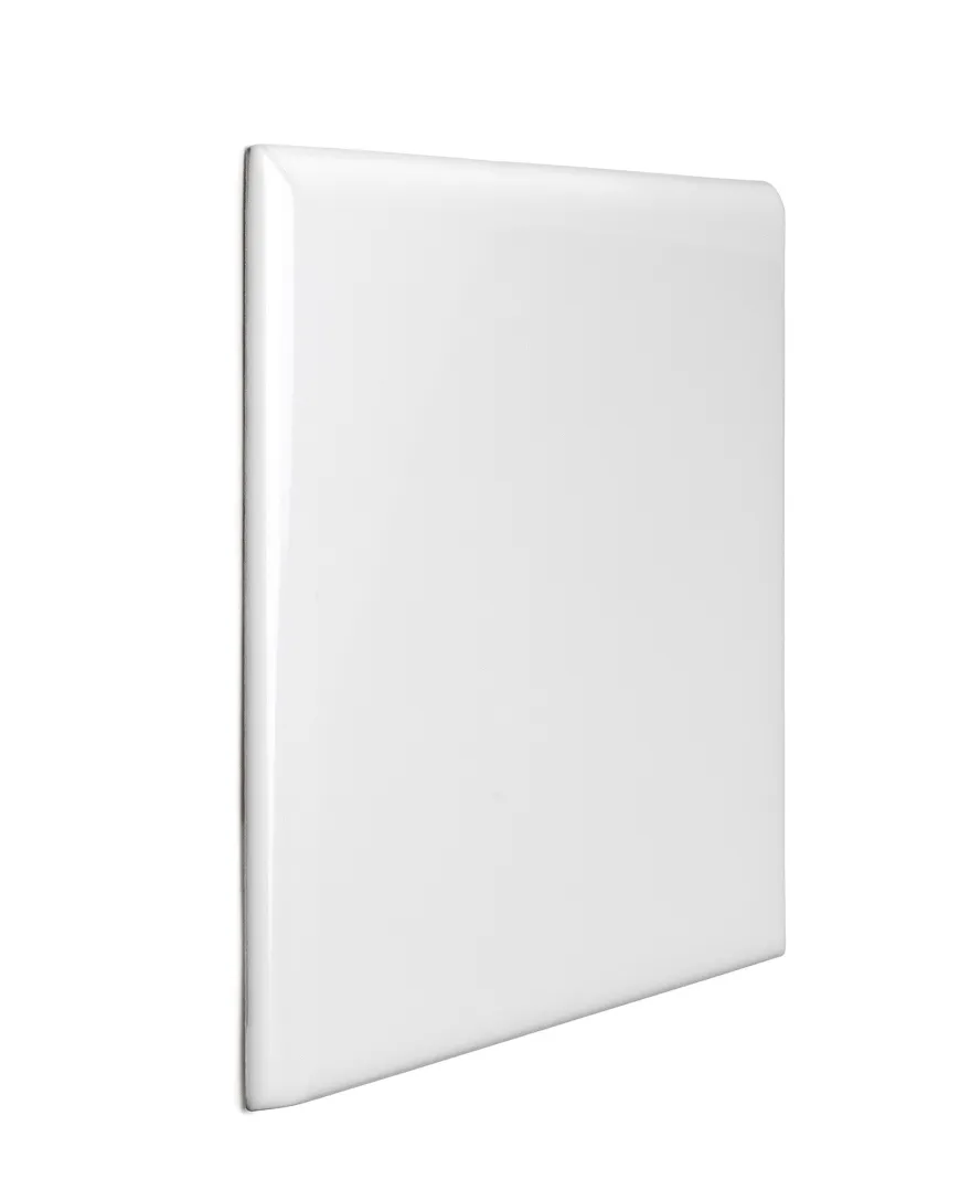 Kakel Victoria - 15 x 15 cm vit bullnose hörn