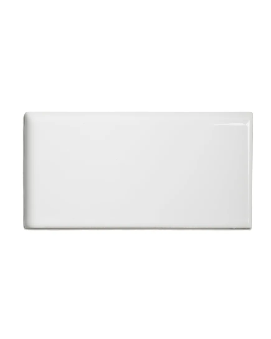 Kakel Victoria - 7,5 x 15 cm vit bullnose vänster hörn