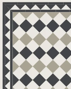Klinker - Birmingham 15 x 15 cm vit/svart/ljusgrå