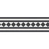 Klinkerfris - Klassisk 220 mm svart/vit