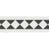 Klinkerfris - Klassisk 120 mm vit/svart
