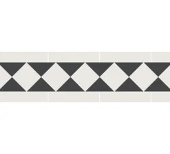 Klinkerfris - Klassisk 120 mm vit/svart